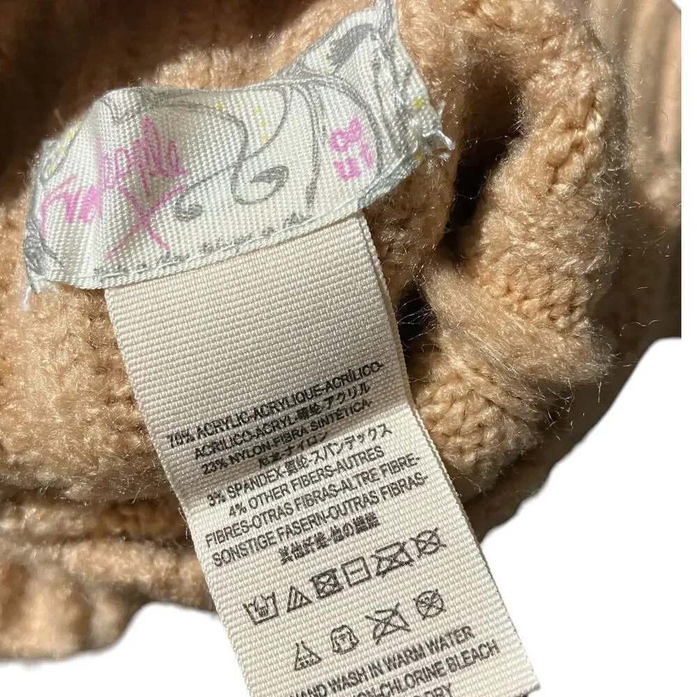 Free People Beige Ribbed Knit Fingerless Arm Warmers Womens OS‎
